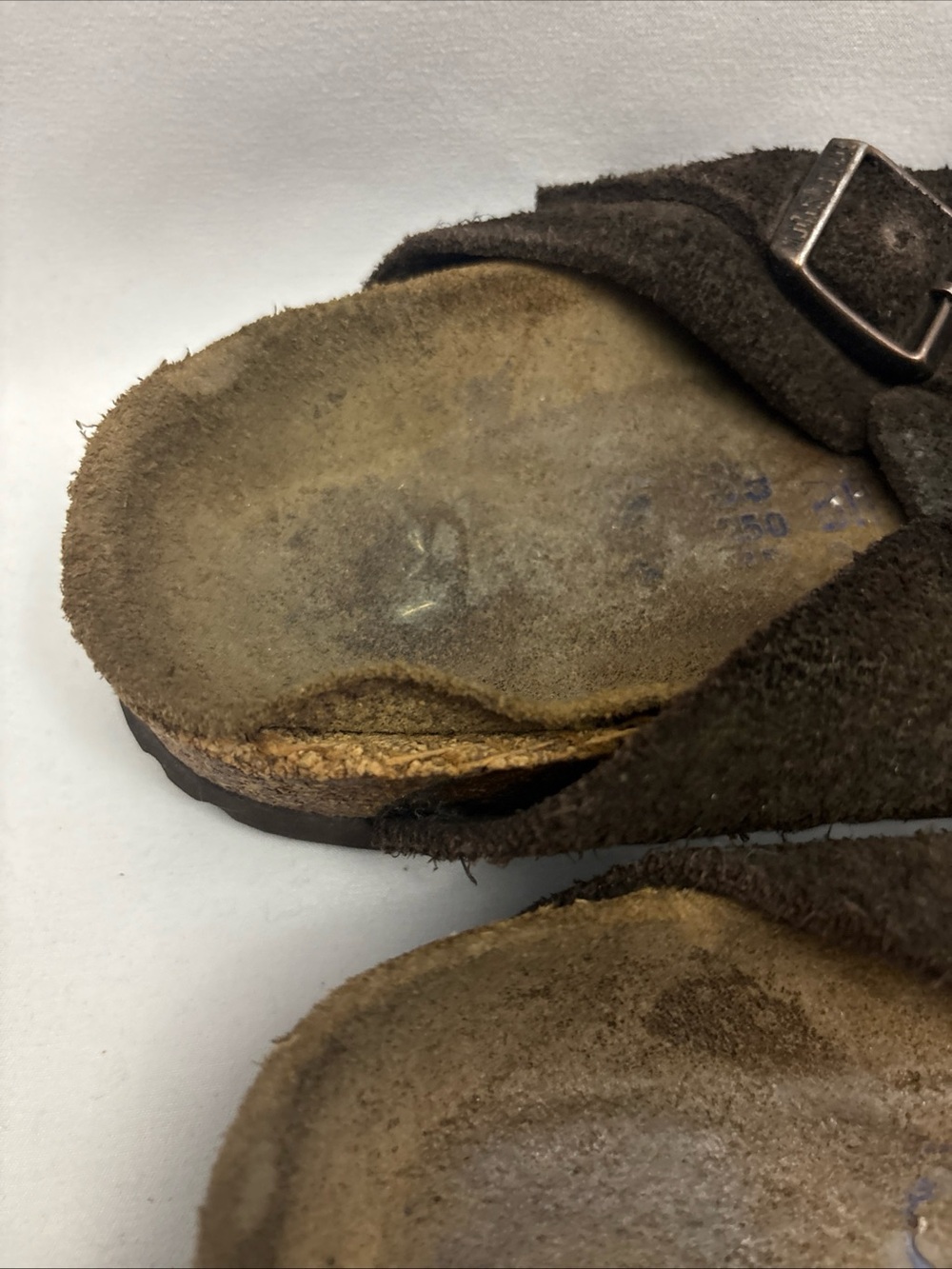 Birkenstock BOSTON SOFT Footbed Slide Clog EU 39 L8 M6 Brown Suede Leather Women - Picture 8 of 16